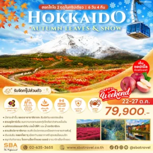 JAPAN : HOKKAIDO AUTUMN LEAVES & SNOW 6D/4N (22-27 Oct'26)