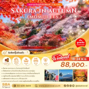 JAPAN : SAKURA IN AUTUMN (MOMIJI FES.) 7D/4N (18-24 Nov'26)