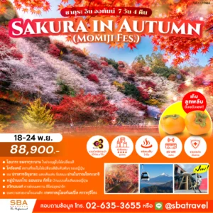 JAPAN : SAKURA IN AUTUMN (MOMIJI FES.) 7D/4N (18-24 Nov'26)